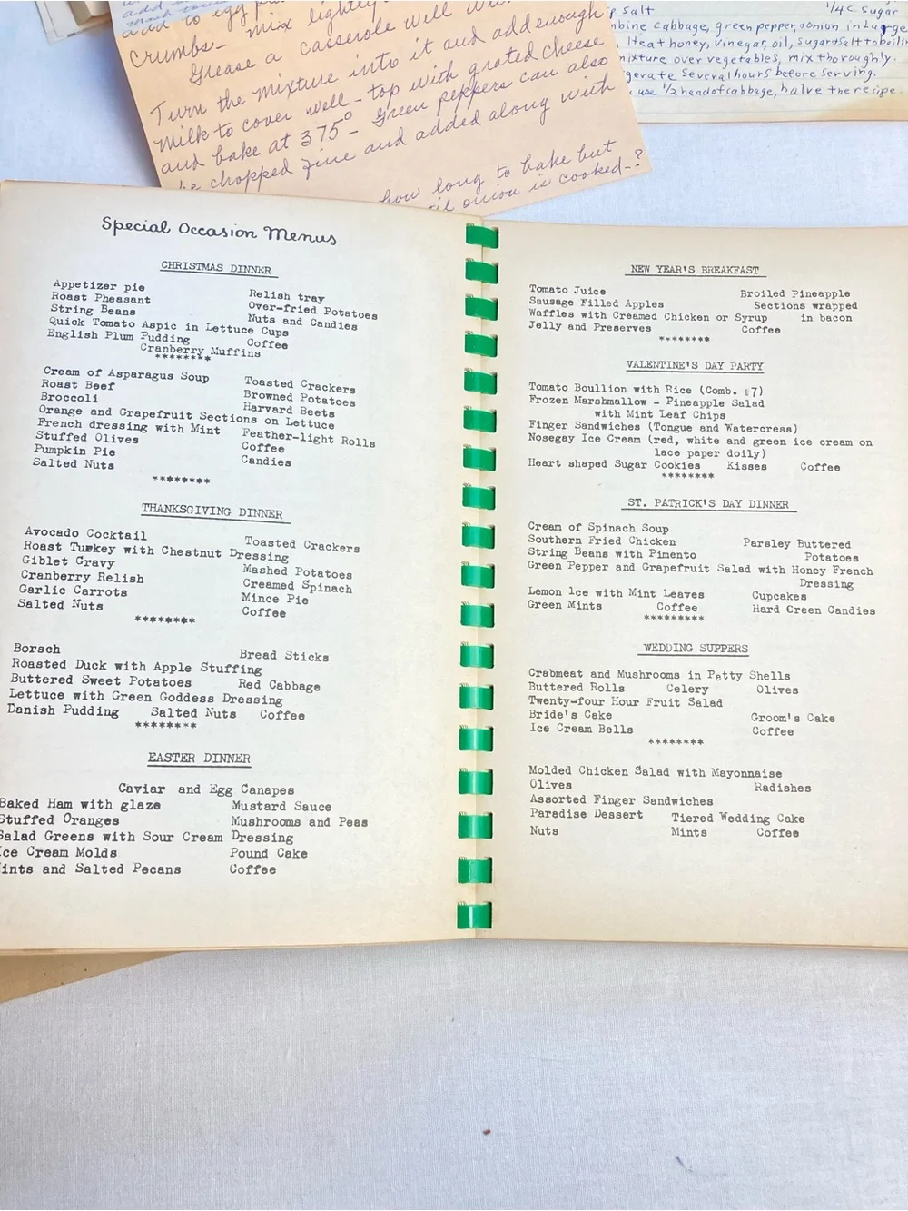 Collection Recipes, Vintage Cream of the Crop and Martha Holmes Cook Books